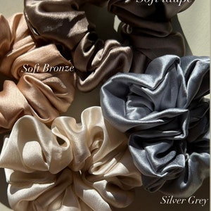Pure Mulberry Silk scrunchie  - Scrunchie Set -  Ponytail scrunchie - 100% mulberry -  bridesmaid gift - holiday gift -