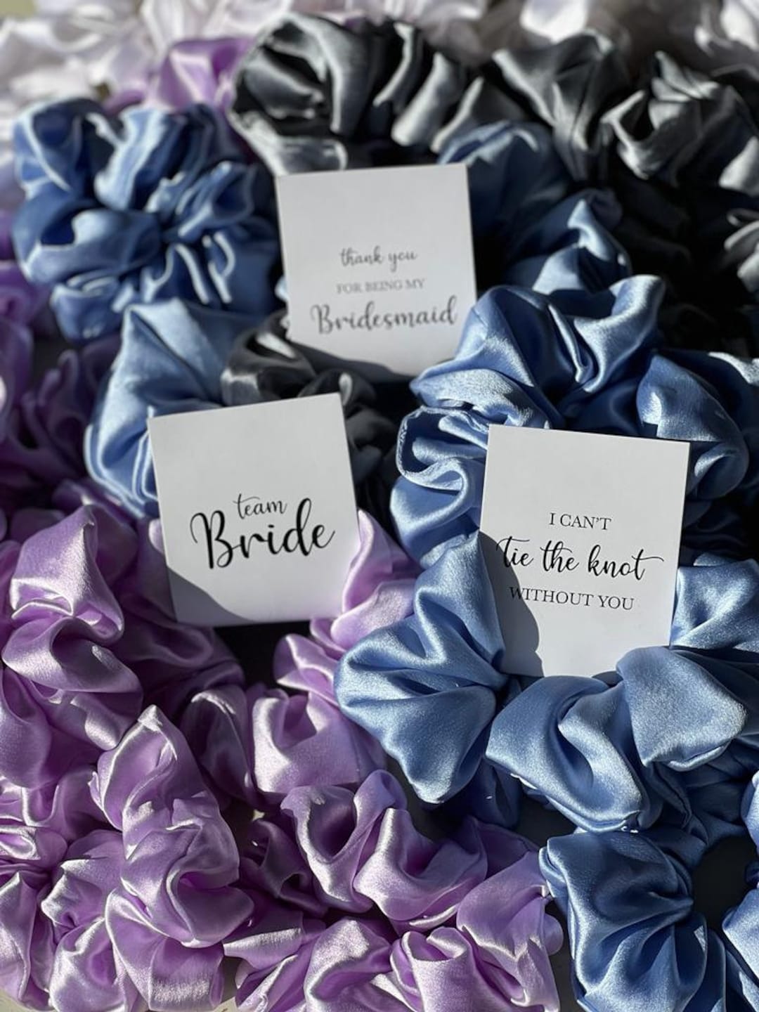 Pure Mulberry Silk Scrunchie set Silk Scrunchies Hair Accessories Ponytail Scrunchie Bridesmaid ...