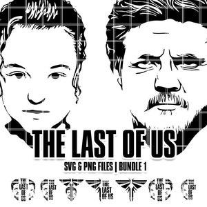 The Last Of Us Bundel 1, SVG & PNG-bestanden voor snijmachines, Joel, Ellie, Fireflies Artwork, Perfect voor mok en T-shirt Crafting