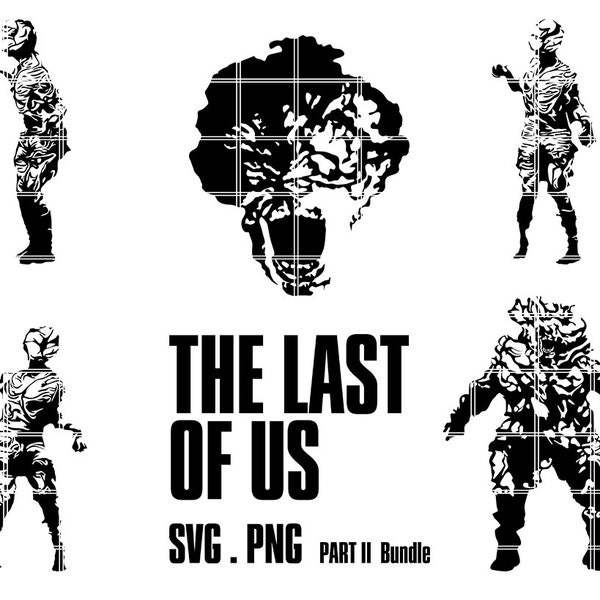 The Last Of Us Bundle 2, SVG & PNG Files for Cutting Machines, Infected Artwork, Clicker, Bloater, Perfect for Mug and T-Shirt Crafting