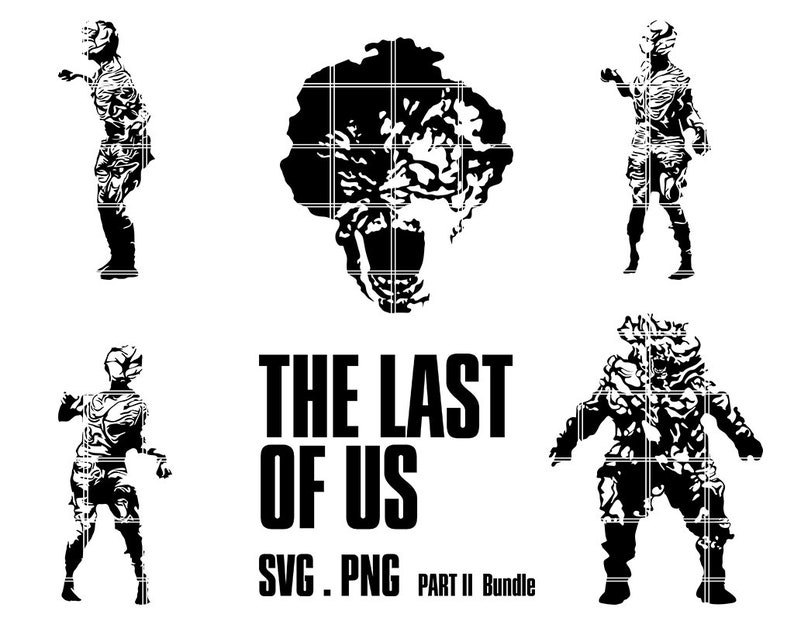 The Last of Us Bundle 2, SVG & PNG Files for Cutting Machines, Infected Artwork, Clicker