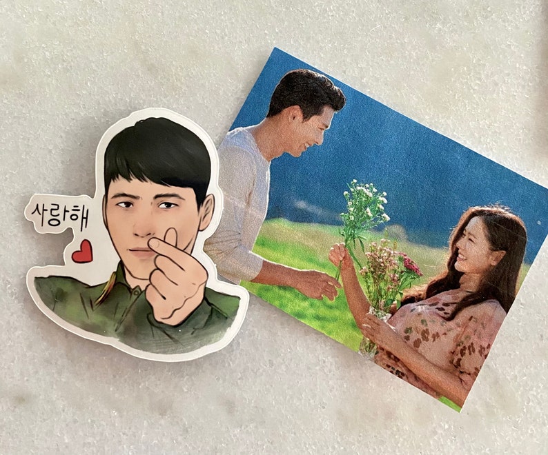 Crash Landing on You Captain Ri Korean Heart Sticker Etsy