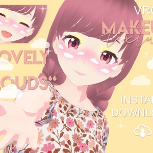 VTuber Makeup &quot;Lovely Clouds&quot; — VROID (1.4.2) Texture &quot;FacePaint&quot; | VTuber accessory