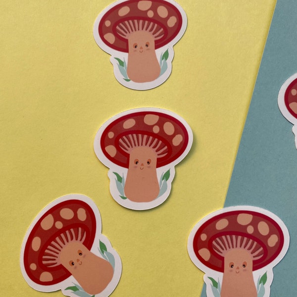Mushroom Sticker | Kawaii | Journal | Planner | Funghi | Cute | Toadstool