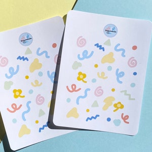 Shape Sticker Sheet | Planner | Notebook | Photo Decoration | Cute Stationary