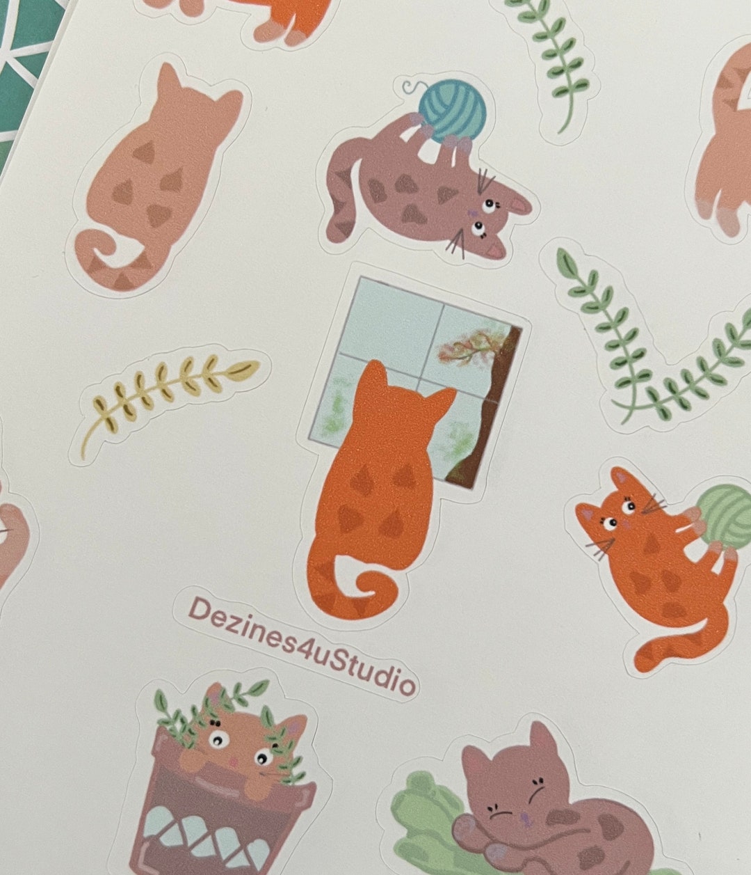 Cats Sticker Sheet I Planner Bujo Animal Stickers L Scrapbook L - Etsy
