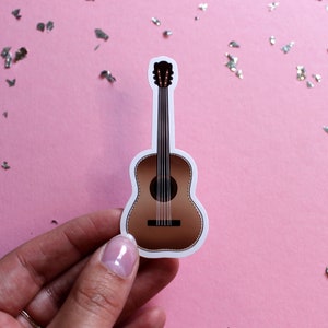 Little Boho Gitaar | Waterdichte Glossy Vinyl Sticker | Telefoon Laptop Waterfles Sticker