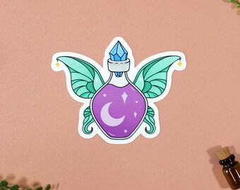 Magical Potion Jar Sticker | Cute Witchy Fantasy Vinyl Waterproof Glossy Sticker | Kindle Phone Laptop Scrapbooking Bullet Journal