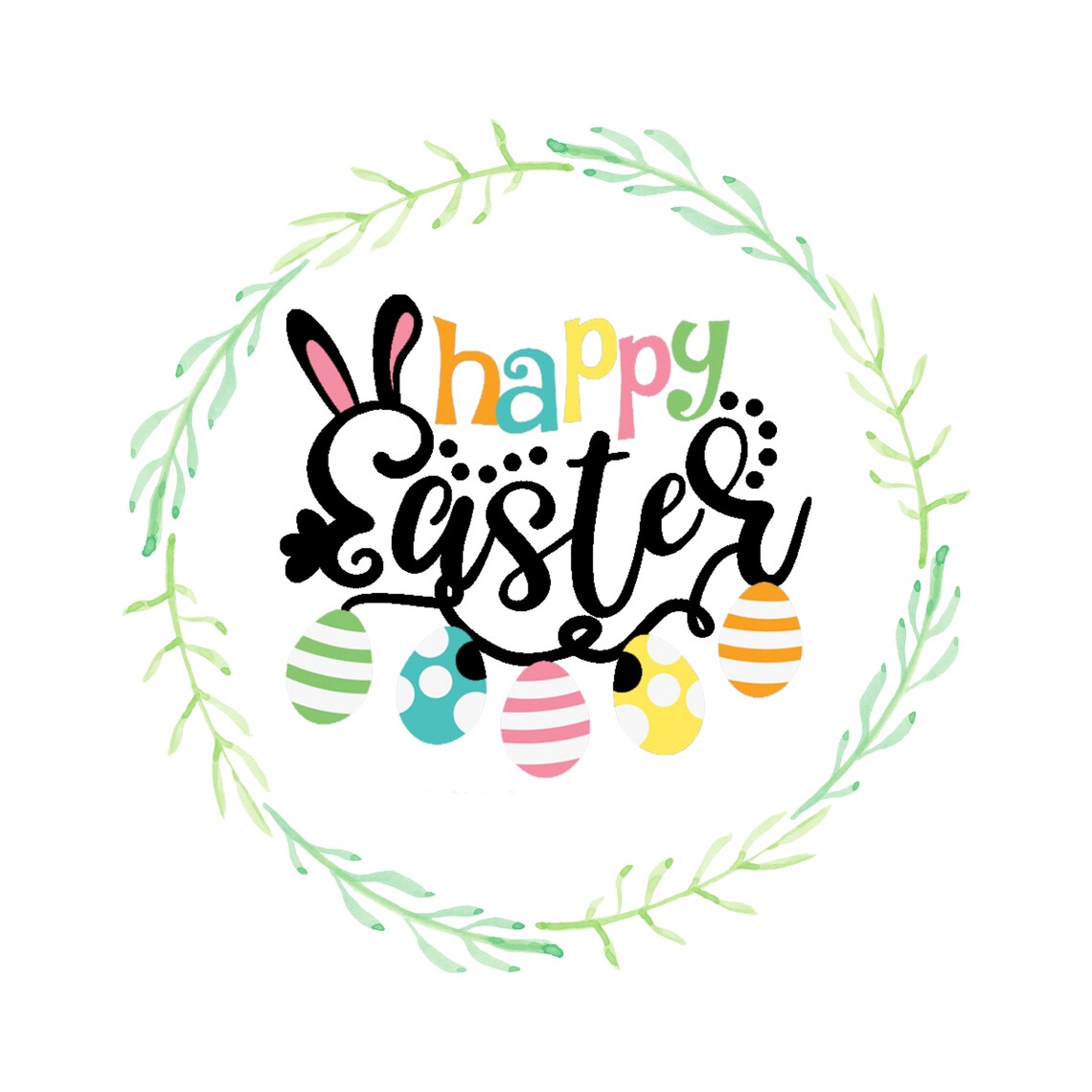 Easter Labels Happy Easter Stickers Easter Sticker Happy | Etsy