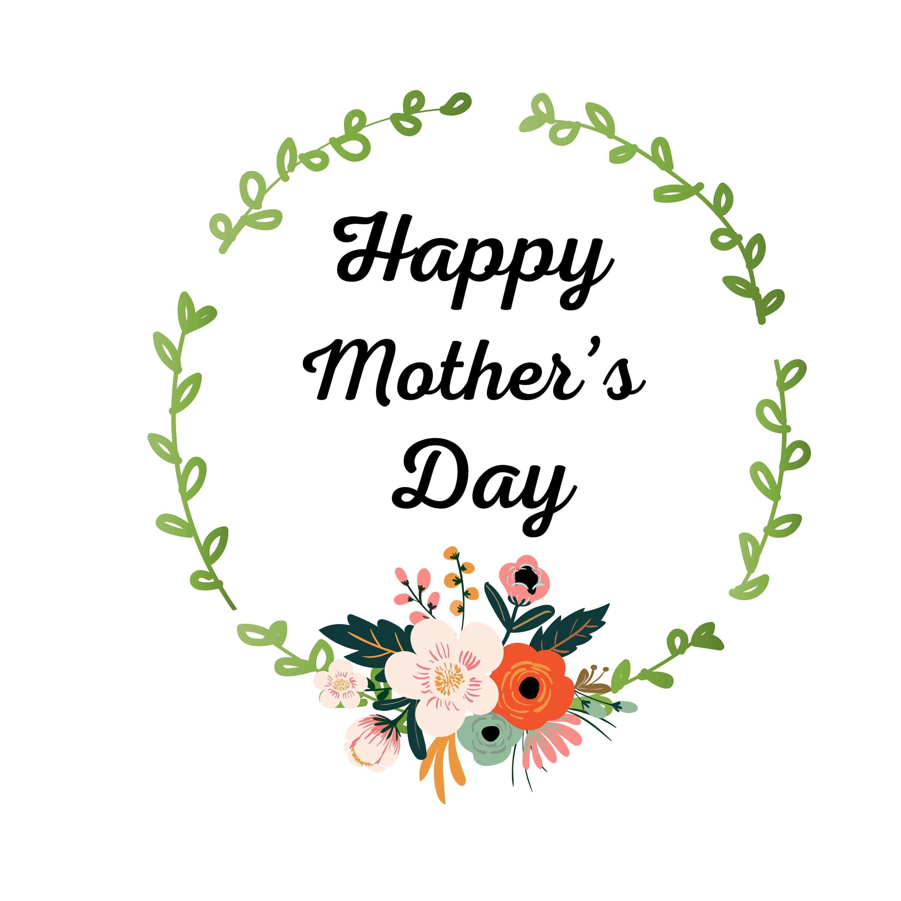 3x Happy Mother's Day Vinyl Decals - DIY Gift For Wine Glass, Card, Decor