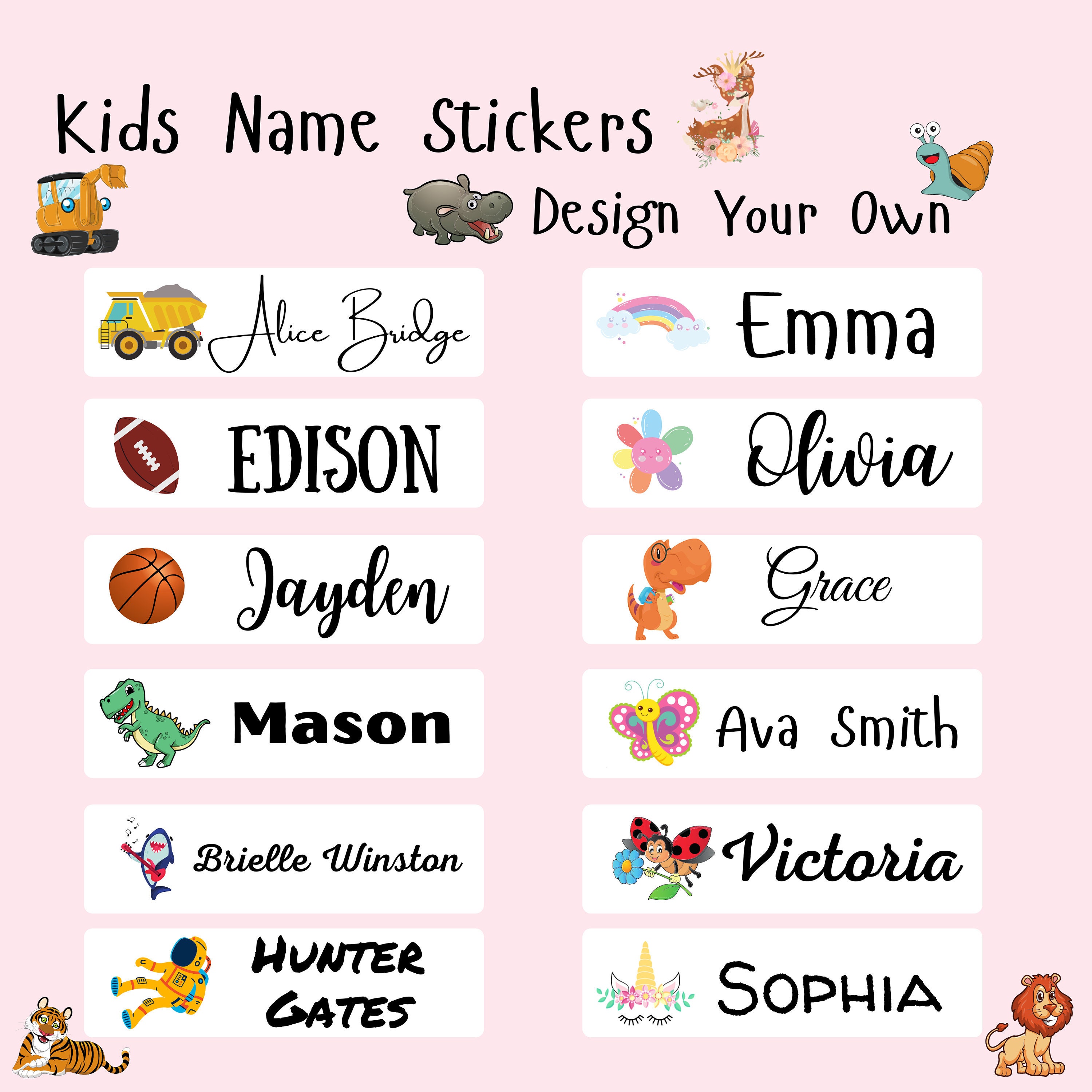 Daycare Labels Water Resistant Labels Waterproof Labels | Etsy