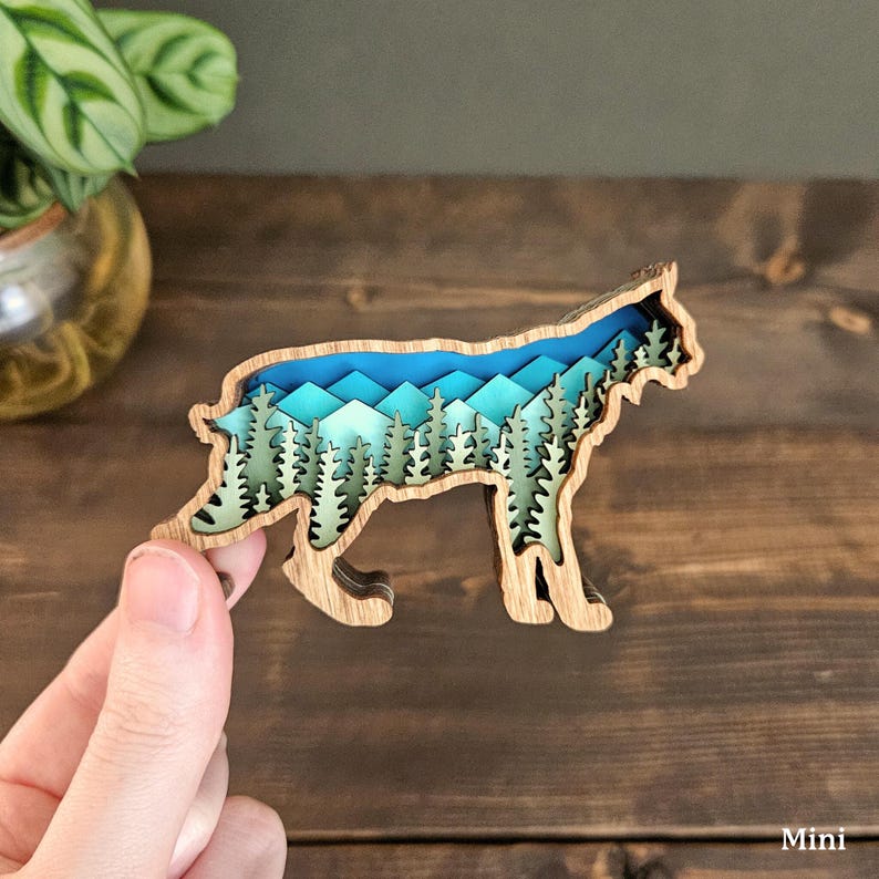 Rustic Bobcat 3D Layered Bobcat Wall Art, Wood Bobcat Decor, Wildlife Cabin Art ...