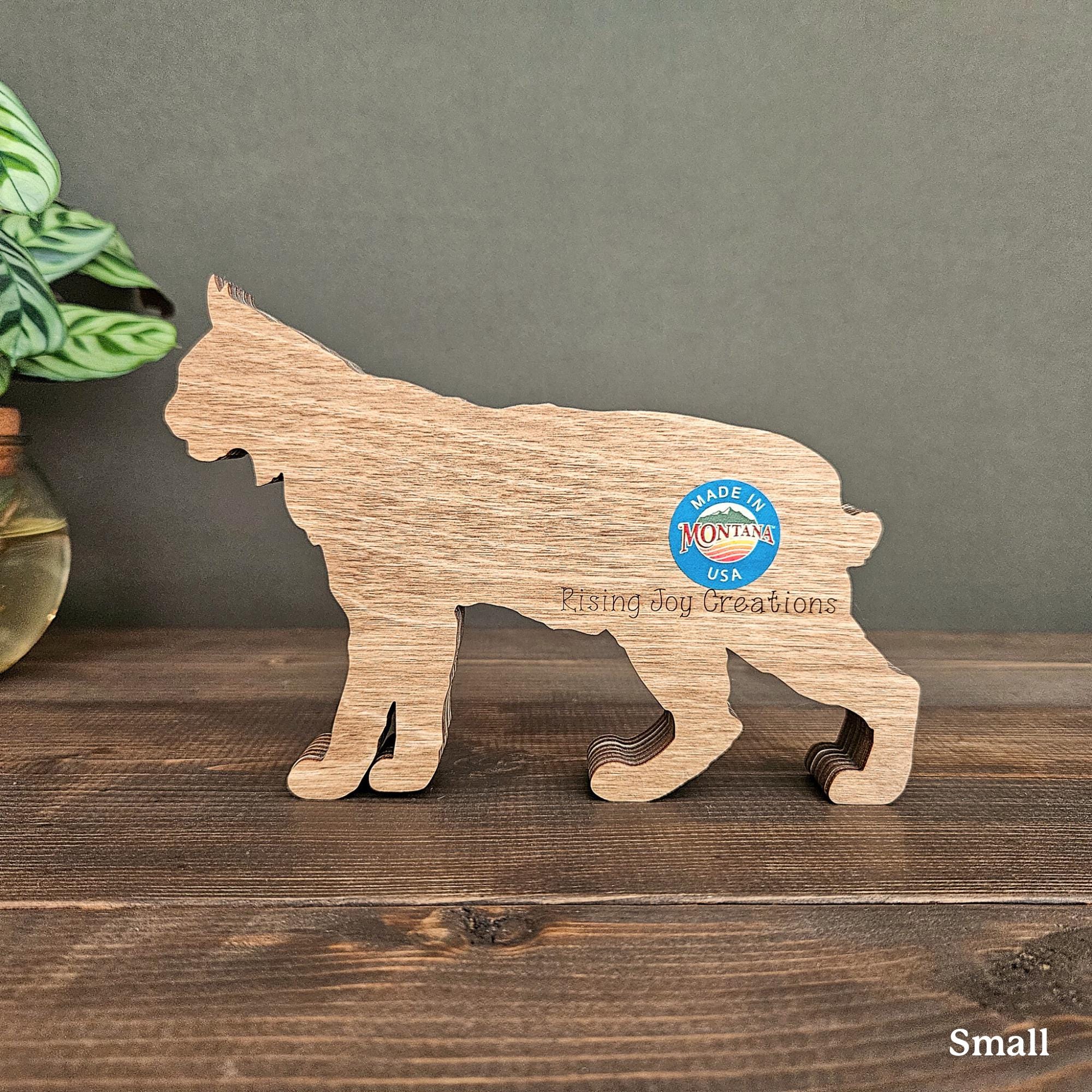 Rustic Bobcat 3D Layered Bobcat Wall Art, Wood Bobcat Decor, Wildlife Cabin Art ...