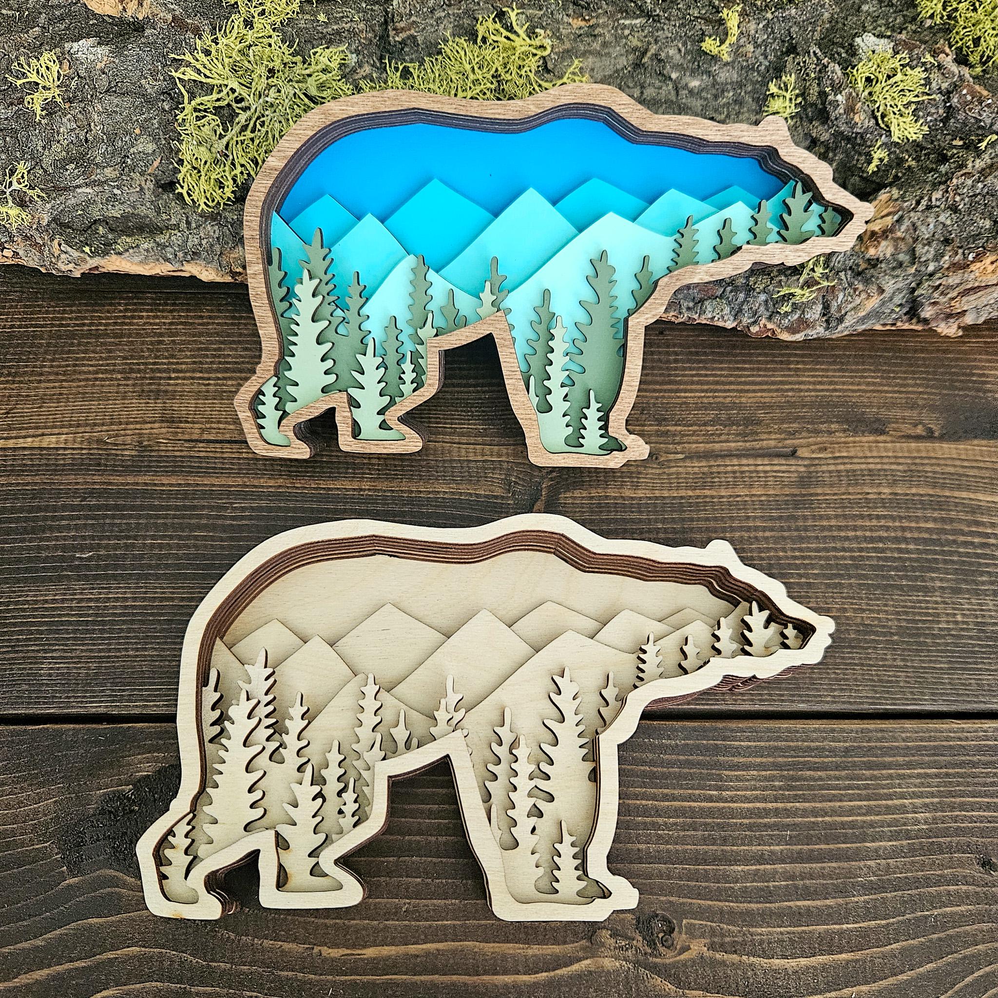 38 Un-BEAR-lievable Crafts: Engaging and Easy DIY Projects for Kids 14 Craft Kit - DIY Bear Craft for Adults & Kids, Layered Wood Animal…