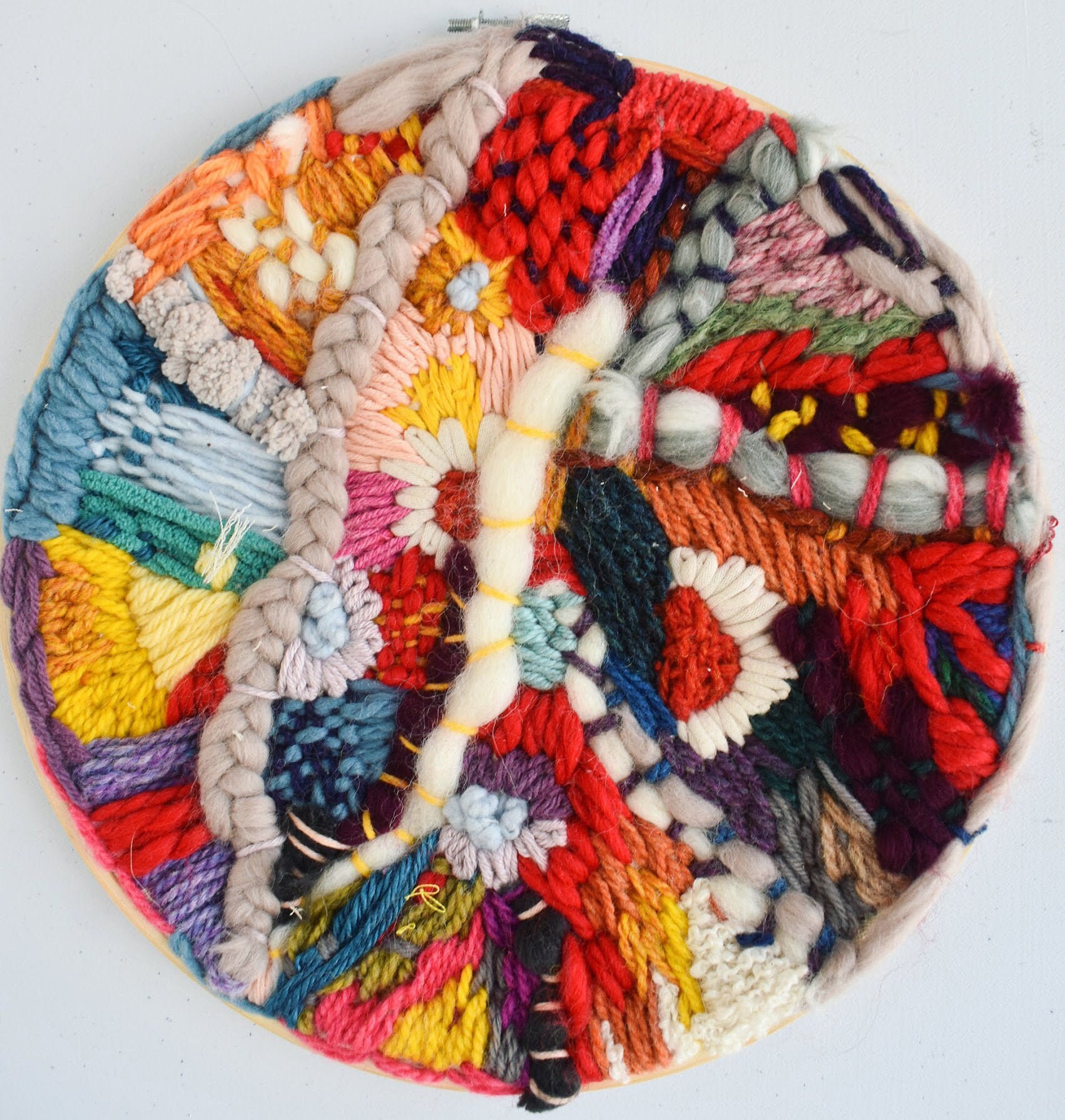 Abstract floral embroidered weaving Etsy.de