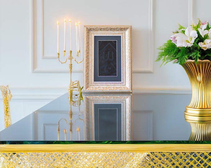 Luxury framed original certified Kaaba Holy cover