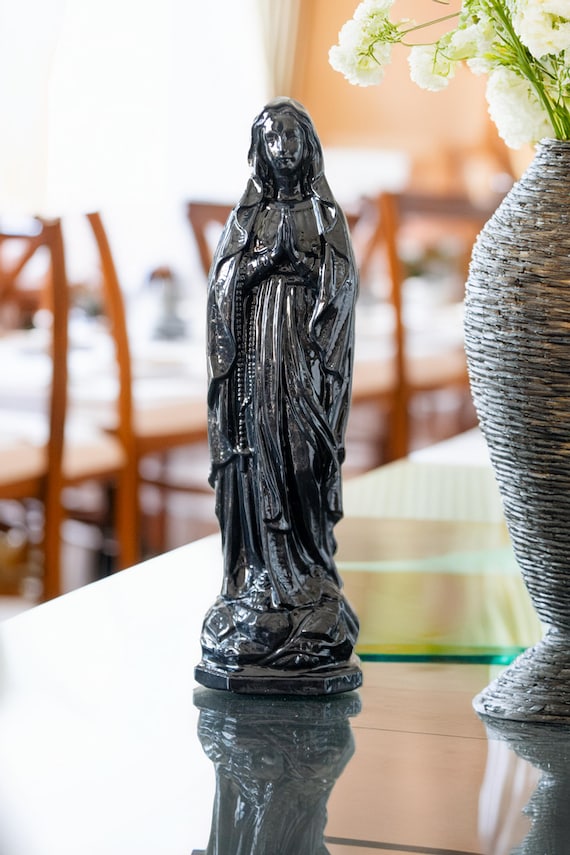 Handmade Virgin Mary Statue Sculpture: Christmas Decor Gift