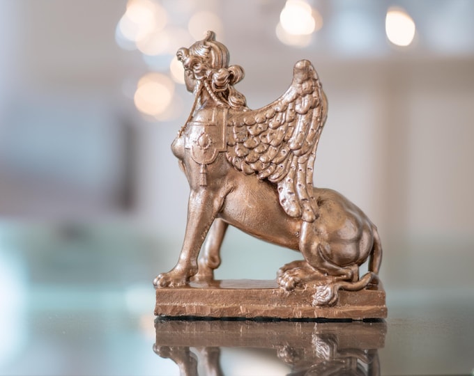 Sphinx Statue: Greek Mythology Decor, Ancient Home Art