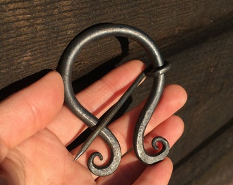 Forged Brooch / Handforged Penannular Brooch / Celtic inspired brooch