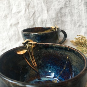 Mushroom Mug / Ceramic Mushroom Coffee Mug / Decorated Pottery Coffee Mug / Tea Mug / image 9