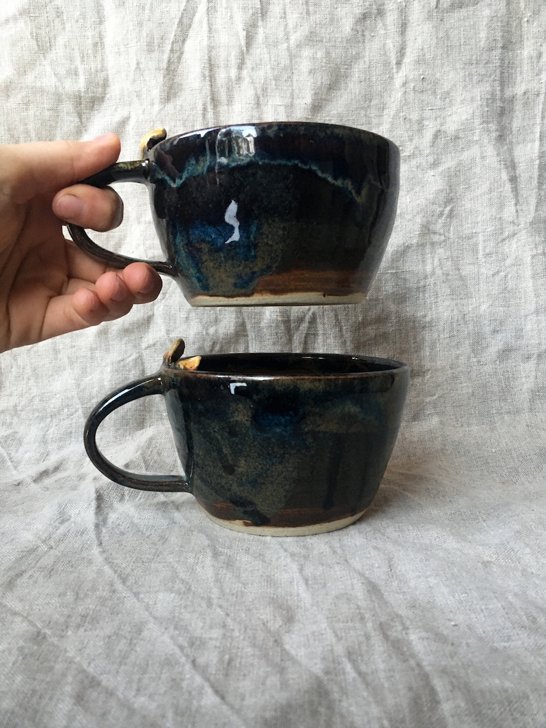 Mushroom Mug / Ceramic Mushroom Coffee Mug / Decorated Pottery Coffee Mug / Tea Mug / image 8