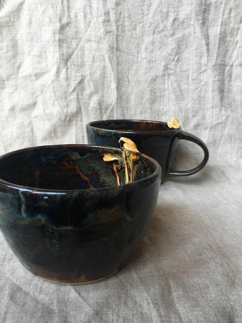 Mushroom Mug / Ceramic Mushroom Coffee Mug / Decorated Pottery Coffee Mug / Tea Mug / image 10
