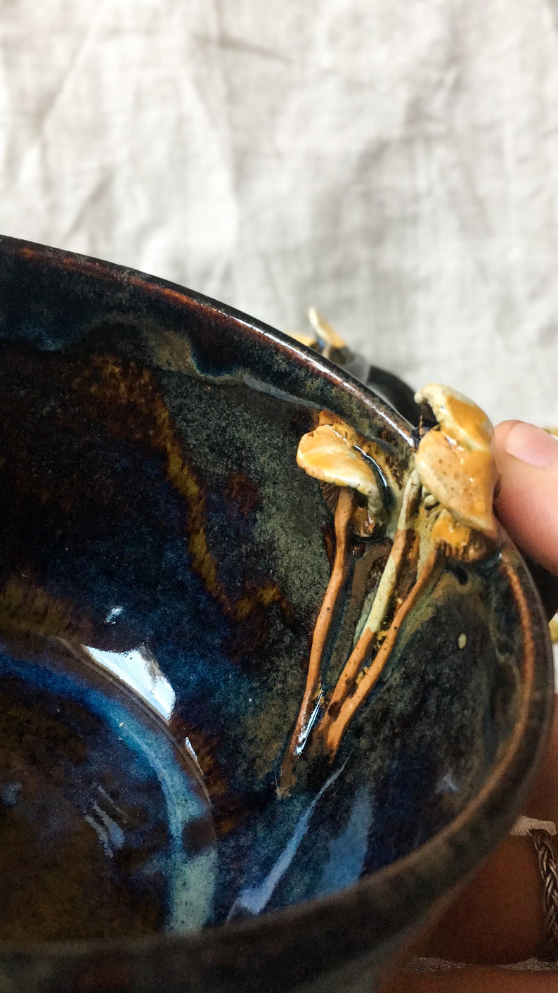 Mushroom Mug / Ceramic Mushroom Coffee Mug / Decorated Pottery Coffee Mug / Tea Mug / image 2