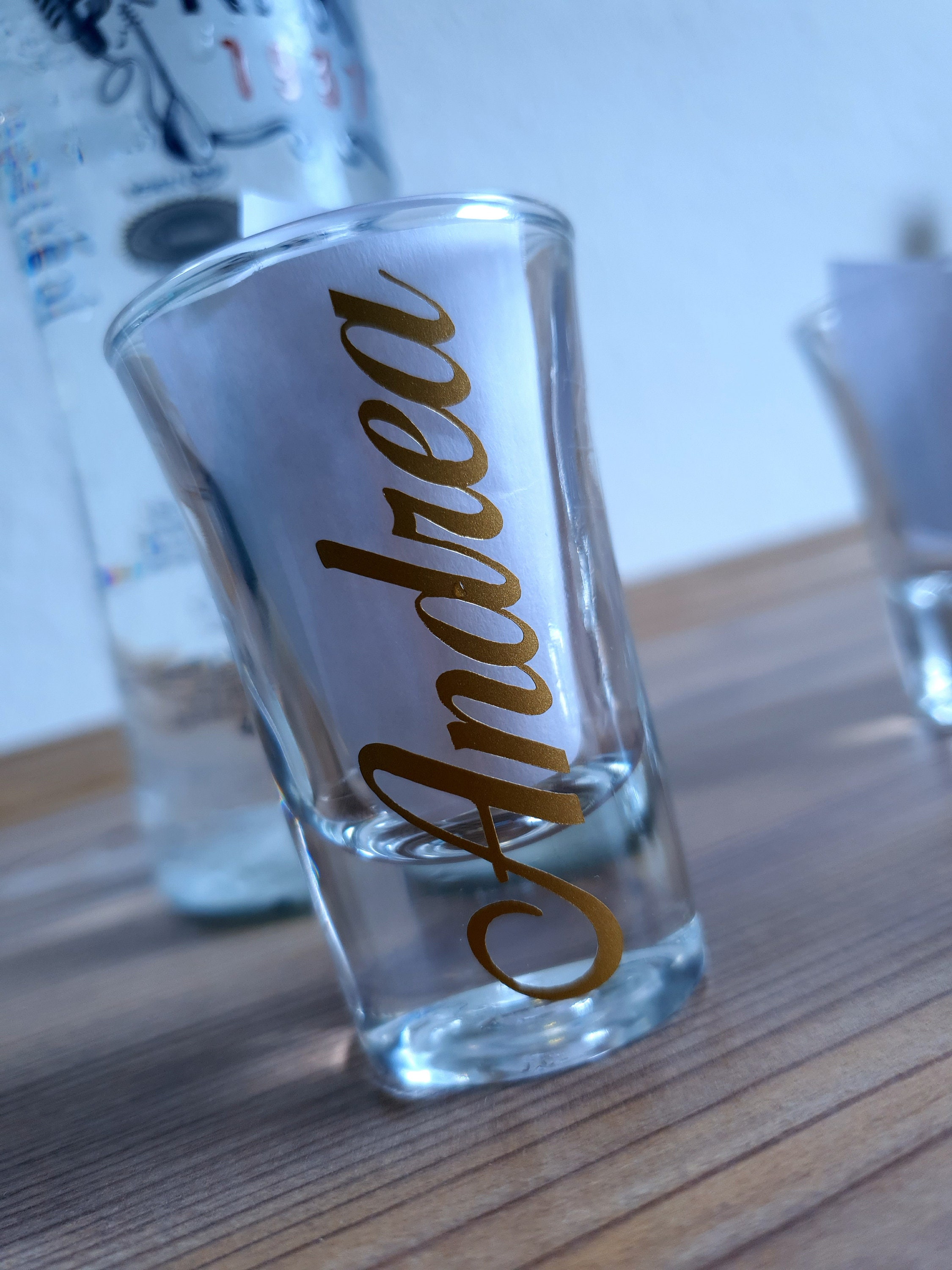 Boao Shotglas Halsketten Set "Bride" 8-teilig - Junggesellinnenabschied Deko Mit Goldfolie