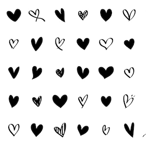 Herz-Svg-Bundle, Herz-Svg, Handgezeichnetes Herz-Svg, Offenes Herz-Svg, Gekritzel-Herz-Svg, Skizze-Herz-Svg, Liebes-Svg, Valentinstag-Svg, Cricut, Png, Dxf