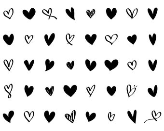 Heart Svg Bundle, Heart Svg, Hand Drawn Heart svg, Open Heart Svg, Doodle Heart Svg, Sketch Heart Svg, Love Svg,Valentine Svg,Cricut,Png,Dxf