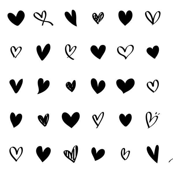 Herz-Svg-Bundle, Herz-Svg, handgezeichnetes Herz-Svg, offenes Herz-Svg, Doodle-Herz-Svg, Skizzen-Herz-Svg, Liebes-Svg, Valentinstag-Svg, Cricut, PNG, Dxf