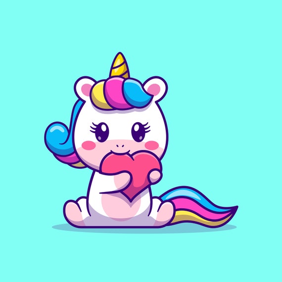 Free Kawaii Unicorn Background - Download in Illustrator, EPS, SVG, JPG,  PNG