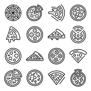 Pizza Icon SVG Bundle: Hand-Drawn Italian Food Clipart (Digital Download)