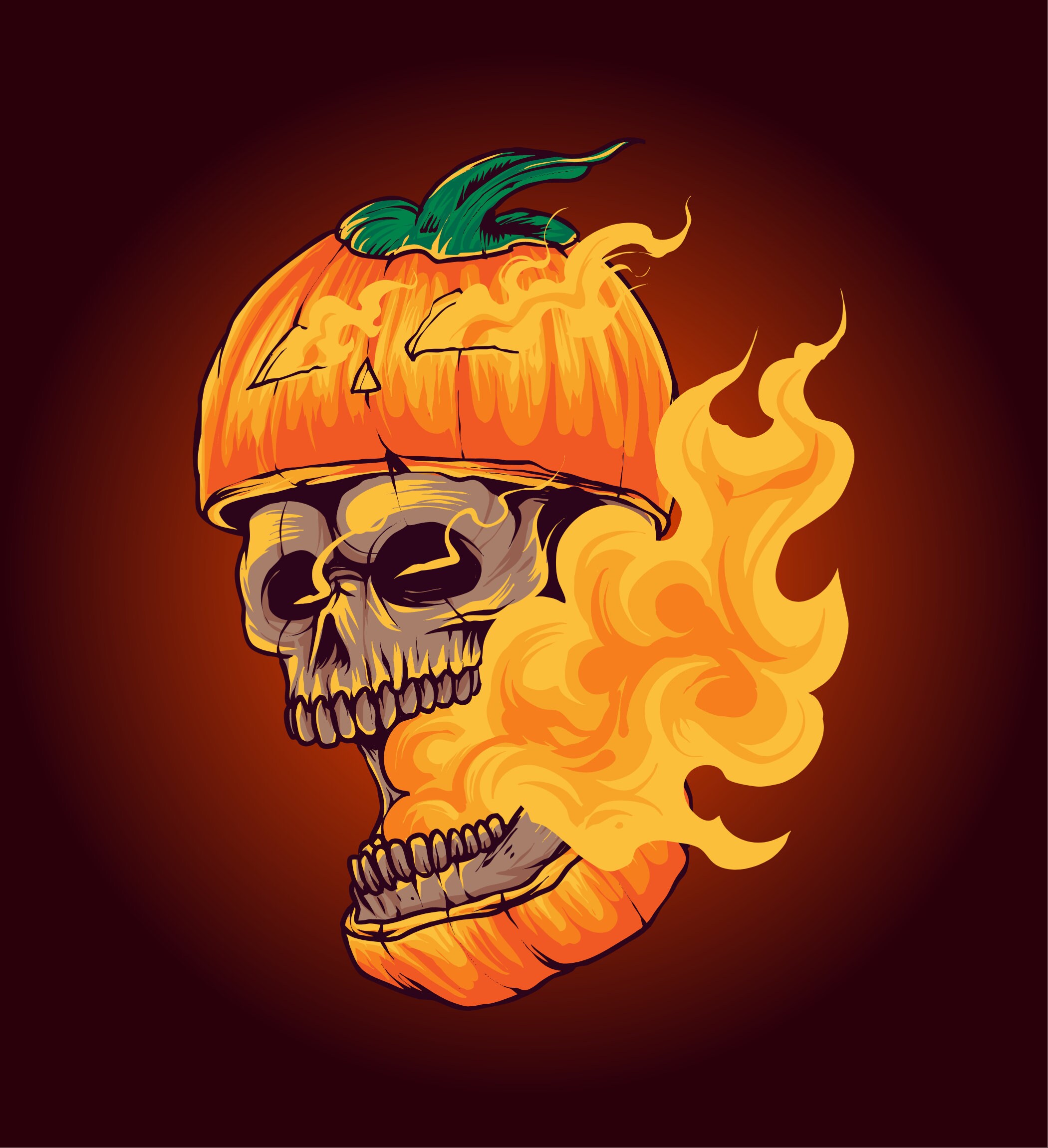 Premium Vector  Halloween scary pumpkin face cut