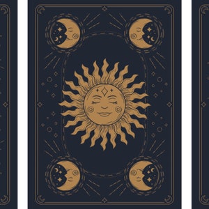 Handgezeichnete druckbare Tarotkarten Deck SVG-Bundle Liebe Tarot lesen svg-Dateien für Cricut digitaler Download