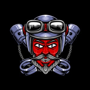 Devil Face Biker Halloween SVG Scarry Satan Rider Clipart Lucifer Cyclist Vector Cut files for Cricut Silhouette Digital Download png jpg
