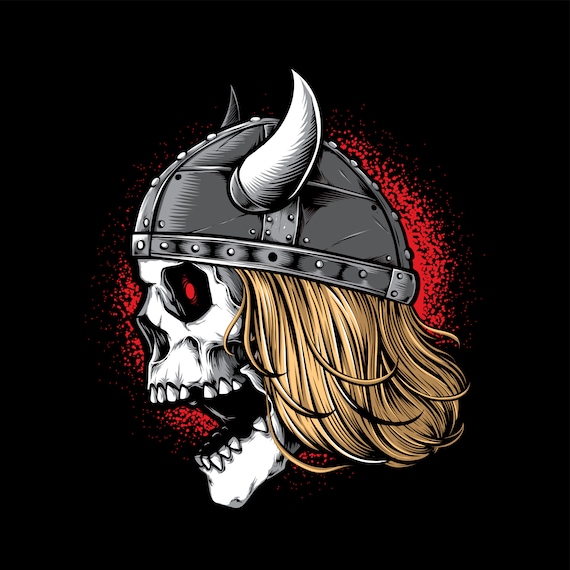 Premium Vector  Warrior skull, t shirt graphic design, hand drawn