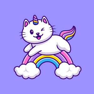 Nyan Cat SVG, Rainbow Unicorn SVG, Unicorn Clip Art - Digital Download