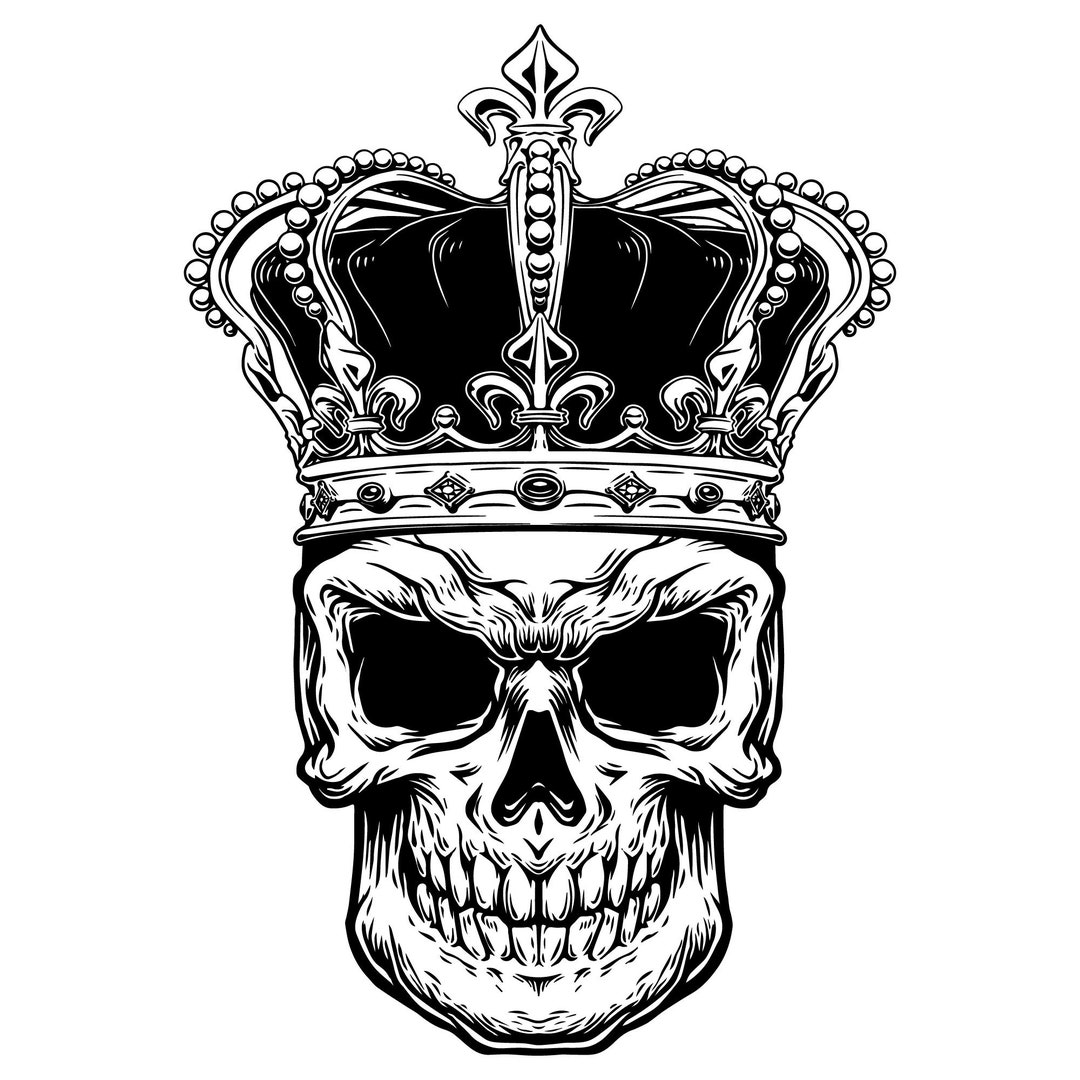 Skull King SVG, Skull With Crown SVG, Skull SVG, Skull Clipart