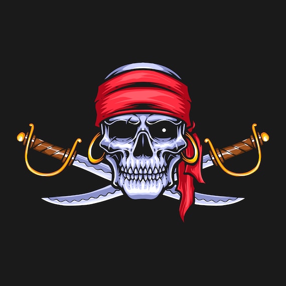 Free Vector  Skull pirate illustration for clothing appare