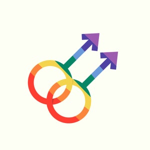 Pegatinas LGTBQIAP+ SVG de diseño plano LGBT Lesbian Gay Bi Trans Pride Stickers Clipart Silhouette Svg Files para Cricut Descarga digital Vector