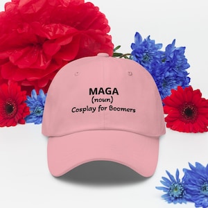 MAGA Definition Hat–Anti MAGA Dad Hat Embroidered–Mock MAGA Hat–Funny Political Hat–Red Hat Parody–Liberal Gift–Satire Trump Cap