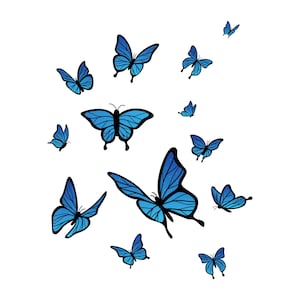 Aquarell Schmetterling Clipart Schmetterlinge SVG Bild Pack PNG gemalte fliegende Schmetterlinge SVG-Dateien für Cricut Sofortiger digitaler Download