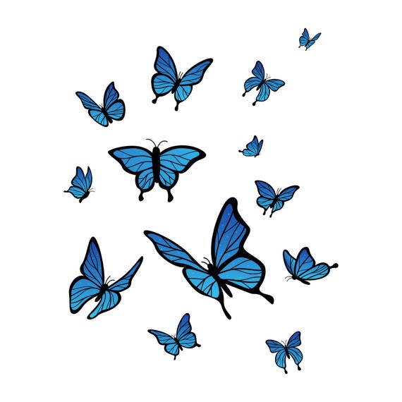 Aquarell Schmetterling Clipart Schmetterlinge SVG Bild Pack PNG