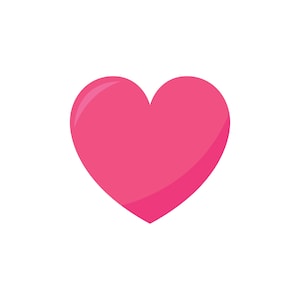 Dessinés à la main mignon coeur rose SVG Saint-Valentin amour Logo Doodle Illustration vectorielle coupe fichiers pour Cricut téléchargement numérique Silhouette PNG JPG
