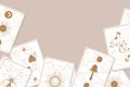 Hand Drawn Tarot Card Background SVG Files: Sun and Moon (Digital Download) product logo