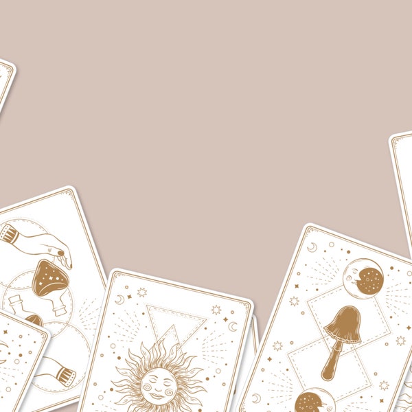 Hand Drawn Tarot Deck BACKGROUND SVG files for Cricut Tarot Cards Digital Download Commercial Use