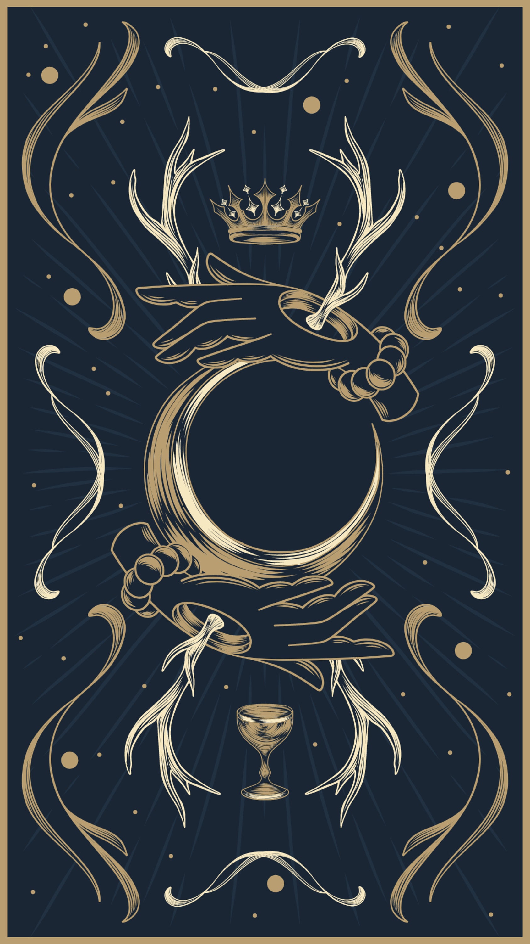 Hand Drawn Tarot Wallpaper SVG for Iphone Mystic Tarot - Etsy