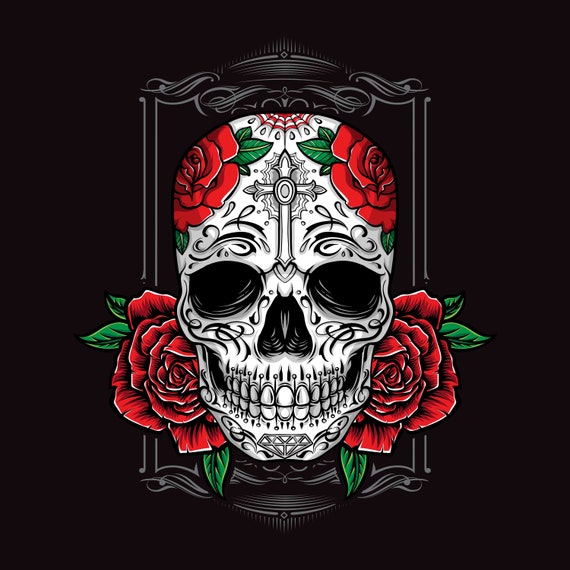 Dia De Los Muertos SVG Cut Files Sugar Skull SVG Skull - Etsy