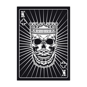 Carta de jogo de caveira de rei desenhada à mão SVG Rei de paus Baralho de cartas de esqueleto Clipart Arquivos de corte de vetor para Cricut Silhueta Digital Download PNG JPG
